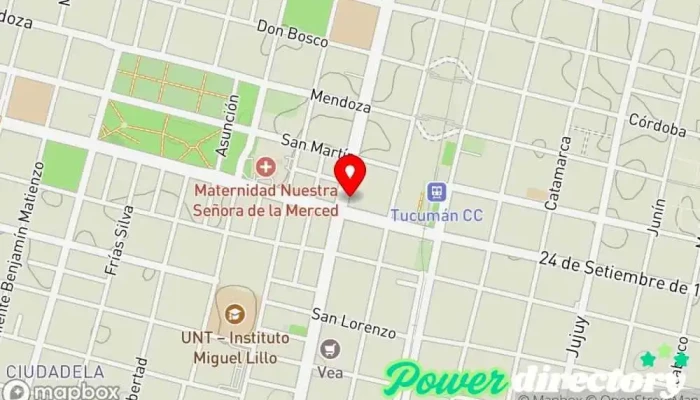 mapa de Panadería Candy's Panadería en San Miguel de Tucumán
