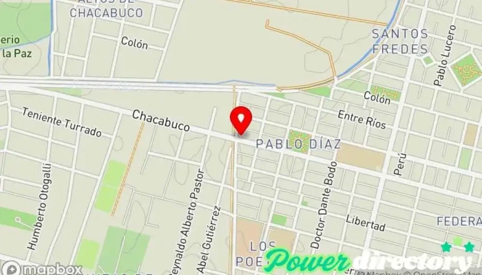 mapa de Panadería Cositas Ricas Panadería en Villa Mercedes