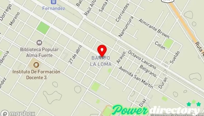 mapa de Panaderia de Papá Tienda de alimentación en Fernández