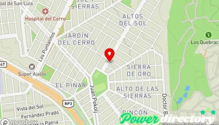 mapa de Panaderia Del Valle Panadería en San Luis