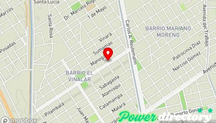 mapa de Panadería El Vinalar Panadería en Santiago del Estero