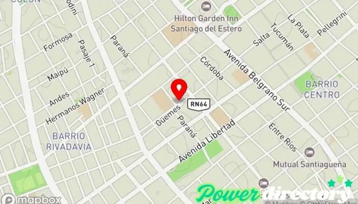 mapa de Panaderia Erica Panadería en Santiago del Estero