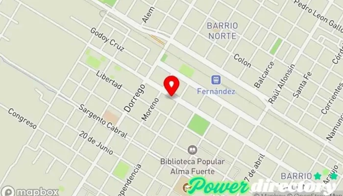 mapa de Panaderia Gran Avenida Panadería, Centro comercial en Fernández