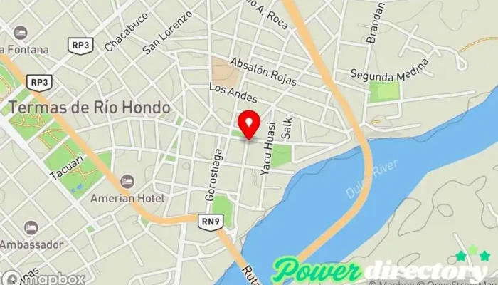 mapa de Panadería Jorgito Panadería en Termas de Río Hondo