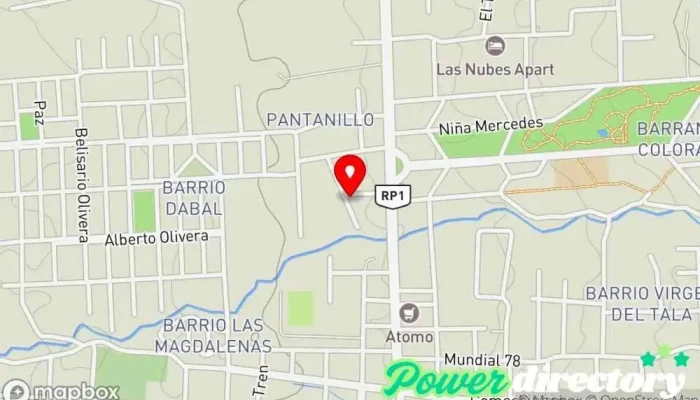 mapa de Panaderia La Florida Restaurante en Merlo