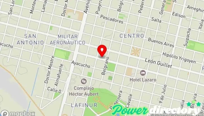mapa de Panaderia Lafinur Panadería en Villa Mercedes