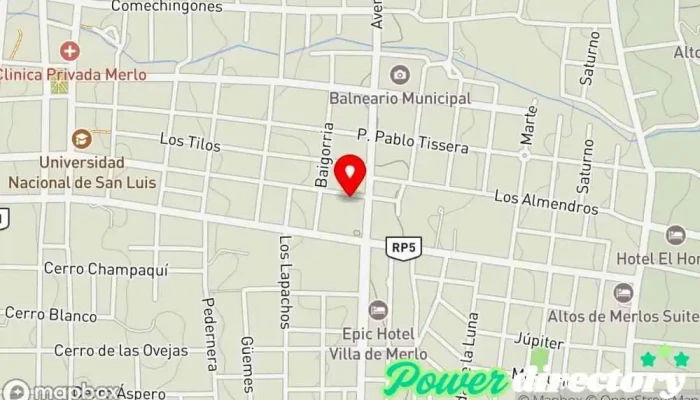 mapa de Panadería Los Milagros Panadería en Merlo