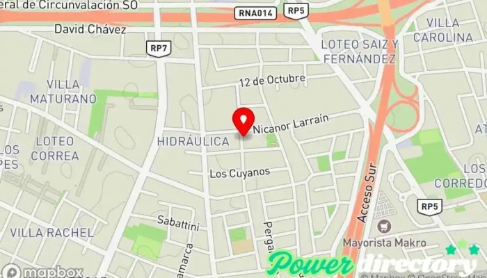 mapa de Panadería Panadería en Villa Krause