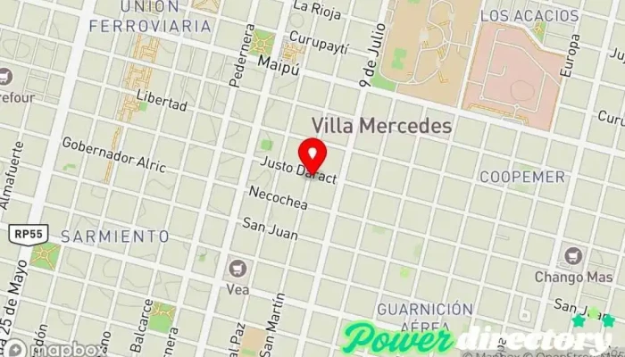 mapa de Panadería Mil Sabores Panadería en Villa Mercedes