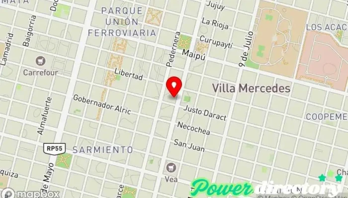 mapa de Panaderia Mitre Artesanos Del Sabor Panadería en Villa Mercedes
