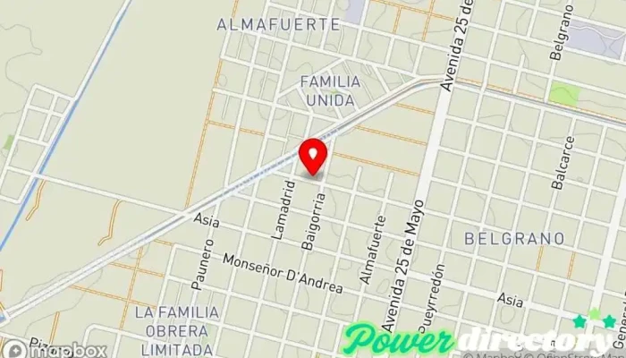 mapa de Panadería princesas Panadería en Villa Mercedes