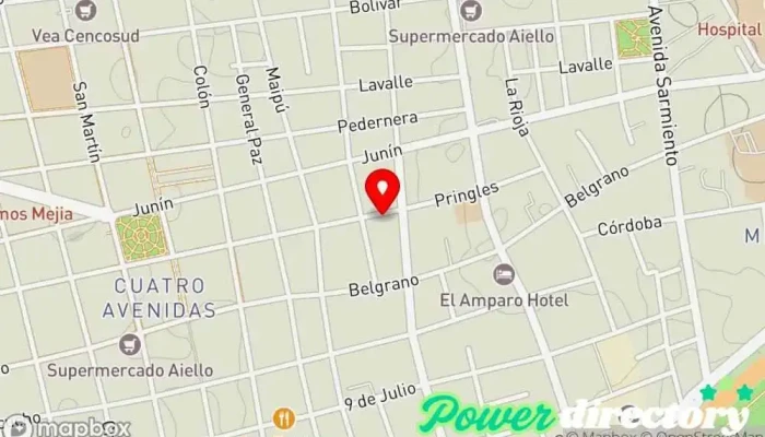 mapa de Panadería Pringles Panadería en San Luis