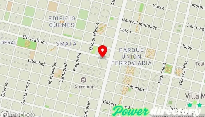 mapa de Panaderia Rossi  en Villa Mercedes