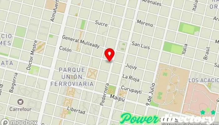 mapa de Panadería Tentaciones Panadería en Villa Mercedes
