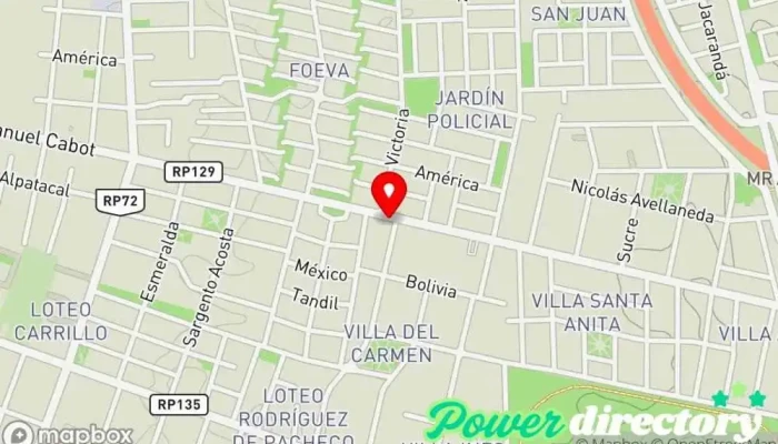mapa de Panadería todo dulce Tienda de alimentación en Rivadavia