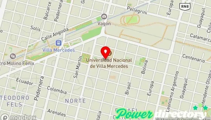 mapa de Panadería Trinidad Comercio en Villa Mercedes