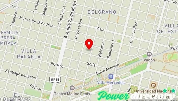 mapa de Panaderia Virgen Del Rosario Supermercado, Panadería en Villa Mercedes