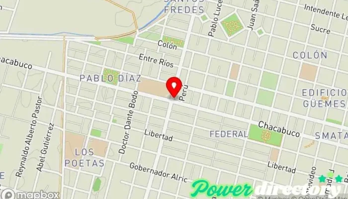 mapa de Panaderia y Confiteria los Trigales Panadería en Villa Mercedes