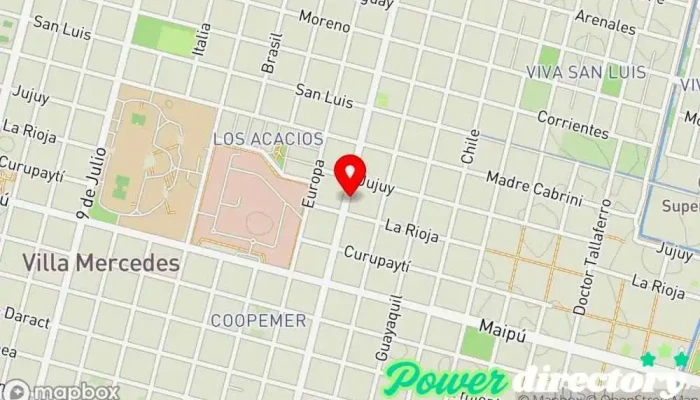 mapa de Panificadora Dulce Amanecer Panadería en Villa Mercedes