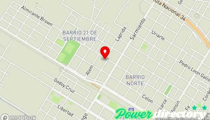 mapa de Panificadora ibarra Comercio en Fernández