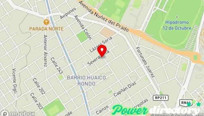 mapa de Panificadora Mary Panadería en Santiago del Estero
