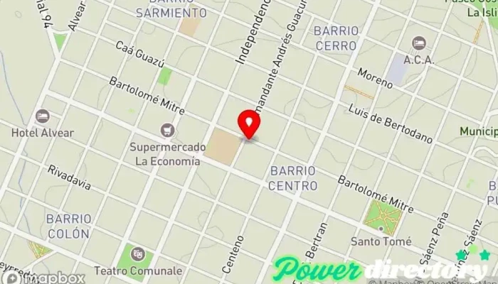 mapa de Panificadora Sol Panadería, Panadería mayorista en Santo Tomé