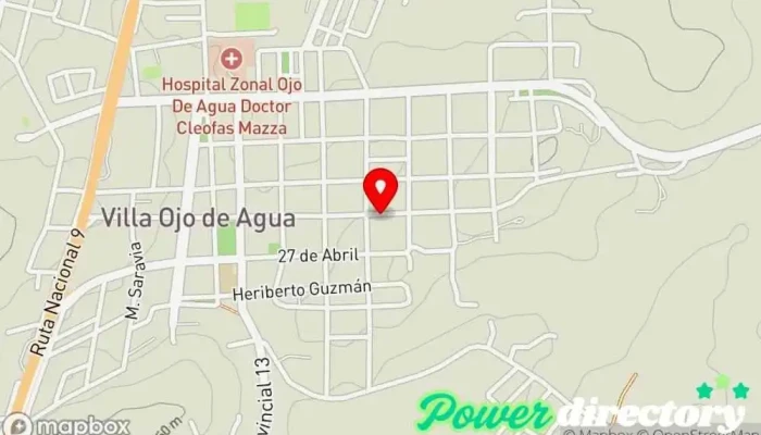 mapa de Pastelería Delfina Panadería en Villa Ojo de Agua
