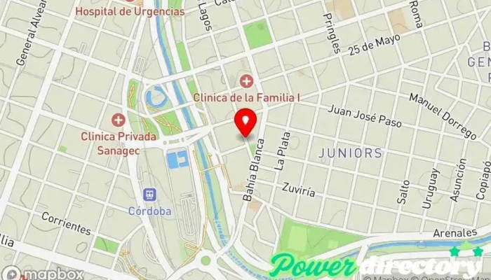 mapa de Pedro Clínica de fisioterapia en Córdoba