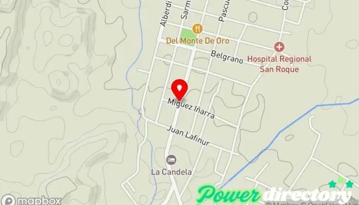 mapa de Pilares del MOnte Constructor en San Francisco del Monte de Oro