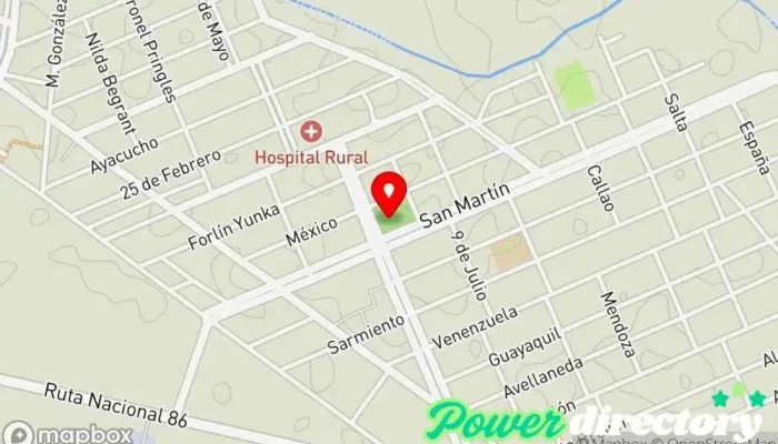 mapa de Plaza Villa General Güemes Parque local en Villa Gral. Guemes