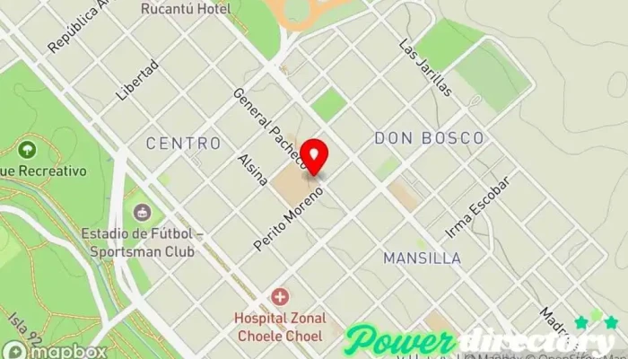 mapa de Polideportivo Municipal Gimnasio en Choele-choel