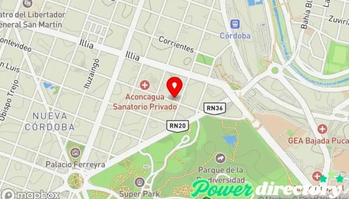 mapa de RBS Kinesiologia Fisioterapia Osteopatia Osteópata, Fisioterapeuta en Córdoba
