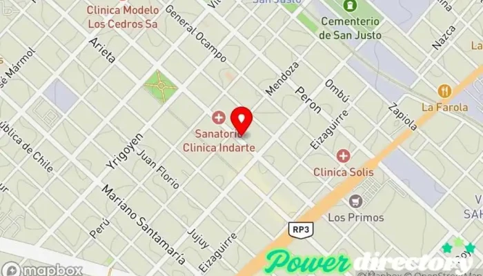 mapa de Red Comercial Argentina sucursal San Justo Agencia de préstamos, Comercio en San Justo