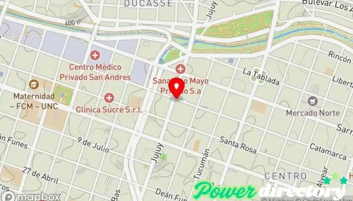 mapa de Regional IV - Kinesiólogos y Fisioterapeutas de Córdoba Asociación u organización, Fisioterapeuta en Córdoba