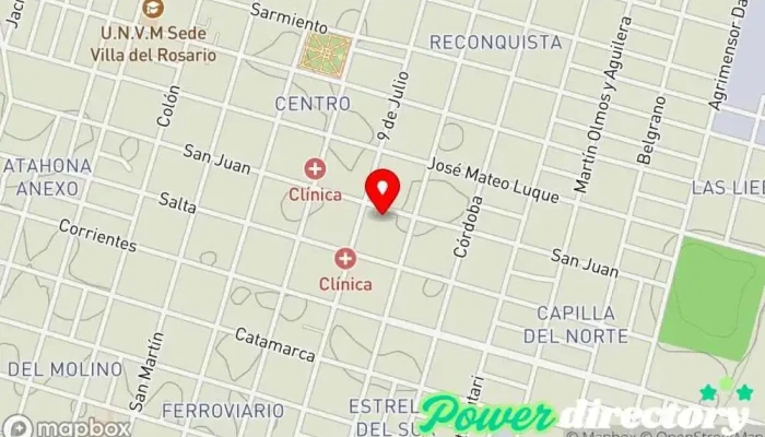 mapa de Registro de Credito Prendario de la Nación Banco en Villa del Rosario