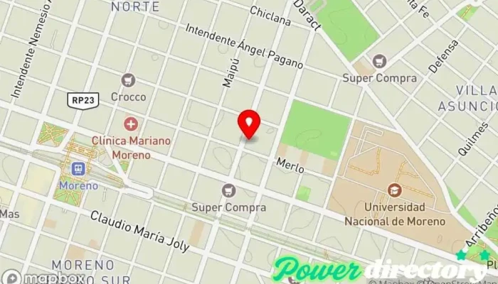 mapa de Rehab Kinesiología Kinesiólogo, Fisioterapeuta en Moreno