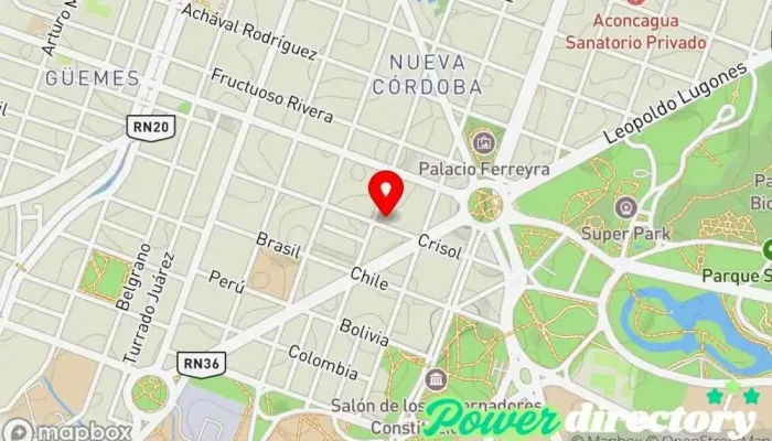 mapa de Rehne Fisioterapeuta en Córdoba