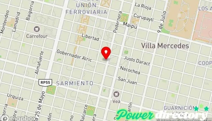 mapa de Repostería Nonno Costanzo Pastelería en Villa Mercedes