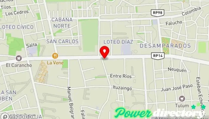 mapa de Reposteria y Pasteleria Natalia Landa Panadería en Rivadavia