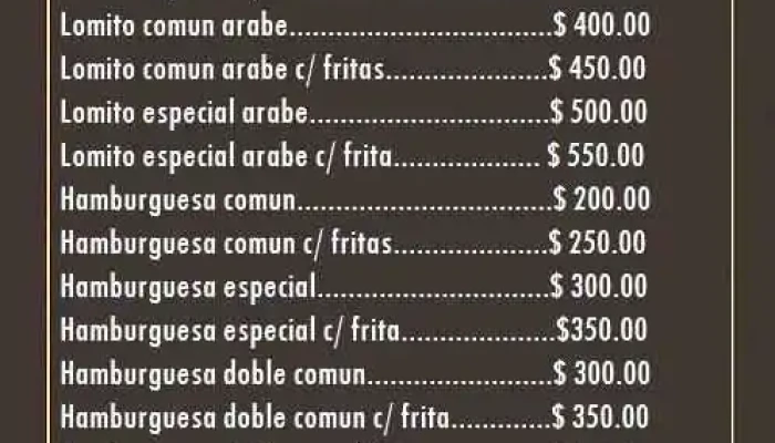 Rotiseria La Magnolia Casa De Comidas -  Carta - Quimili