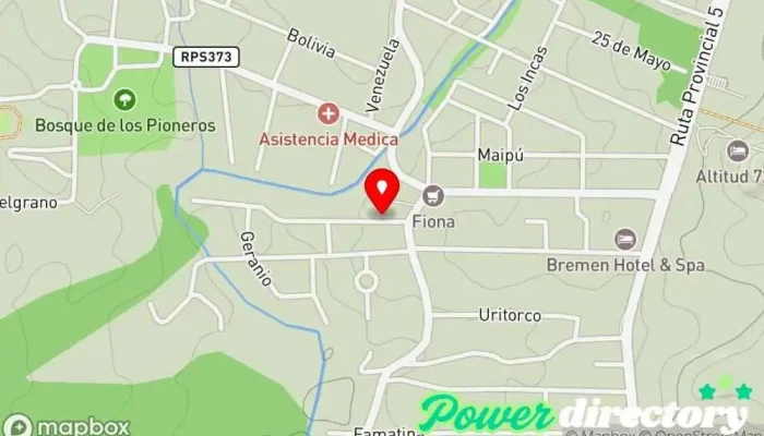 mapa de R.P.G. Calamuchita - Lic. fernanda Giambastiani Fisioterapeuta en Villa Gral. Belgrano