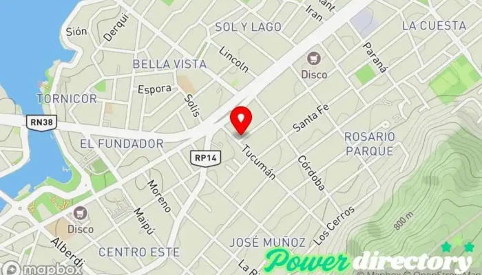 mapa de Salud Consultorios Medicos Clínica ambulatoria, Dentista en Villa Carlos Paz