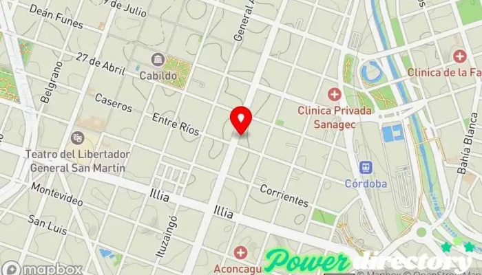 mapa de SAMAR Kinesiología Fisioterapia y Estética Kinesiólogo, Esteticista, Tienda de belleza y salud, Clínica de fisioterapia en Córdoba