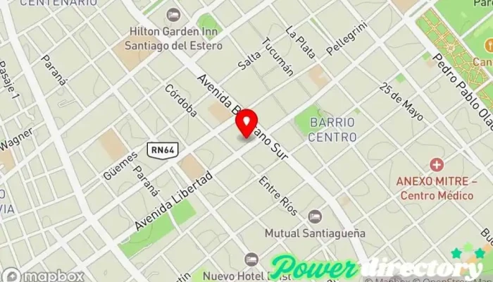 mapa de Sanatorio Libertad Hospital privado, Hospital en Santiago del Estero