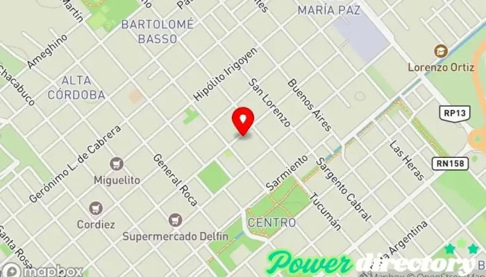 mapa de Sanatorio Policlínico Grupo médico en Las Varillas