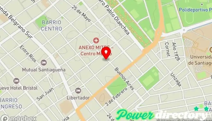 mapa de SANATORIO SAN FRANCISCO Centro de salud comunitario en Santiago del Estero