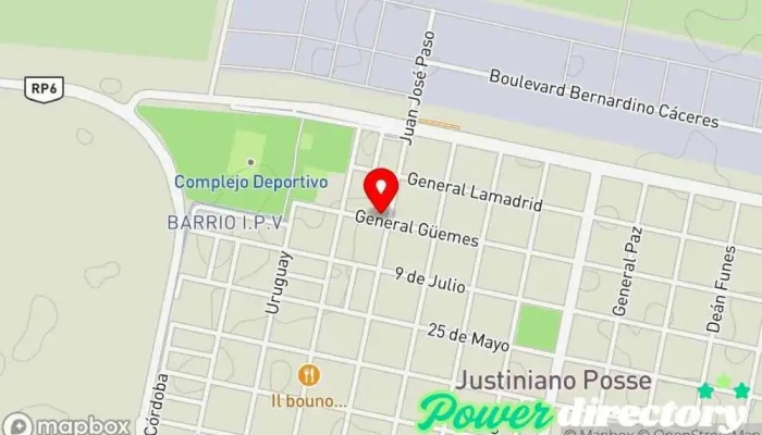 mapa de SanCor Salud Justiniano Posse Grupo médico en Justiniano Posse