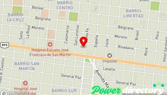 mapa de SEADI Clínica de fisioterapia en Corrientes