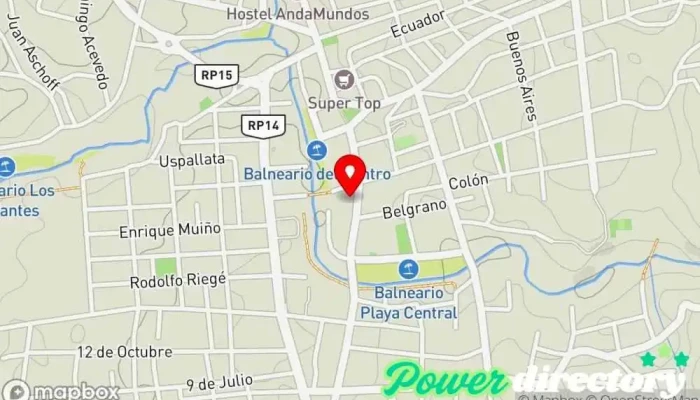 mapa de Sentires Centro de salud y bienestar en Mina Clavero
