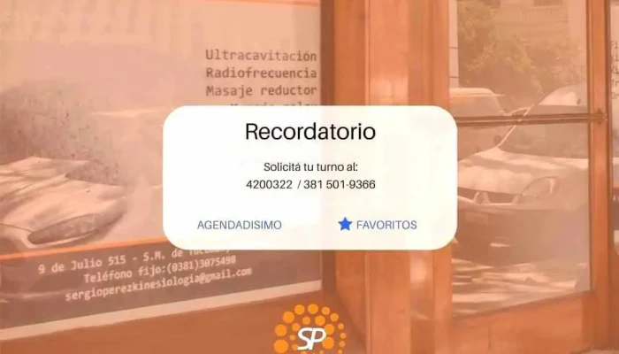 Sergio Perez Consultorio De Kinesiologia Y Estetica -  Del Propietario - San Miguel de Tucumán